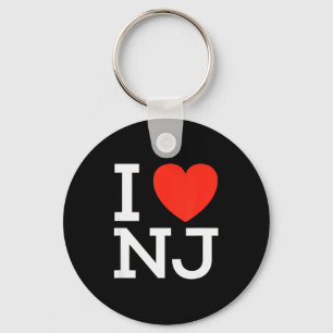 I Love Nj - Heart T Shirt For New Jersey Lovers Keychain