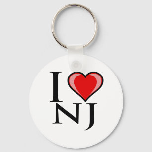 I Love NJ - New Jersey Keychain