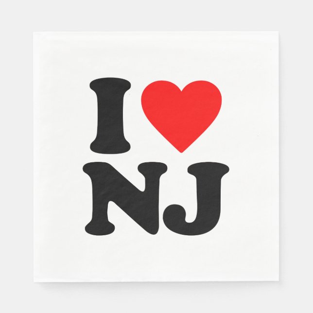 I LOVE NJ PAPER NAPKINS (Front)
