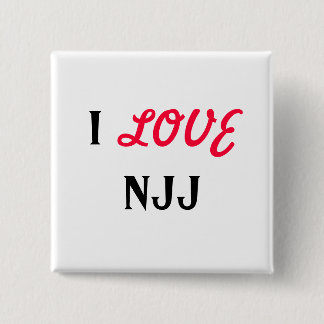 I, LOVE, NJJ PINBACK BUTTON