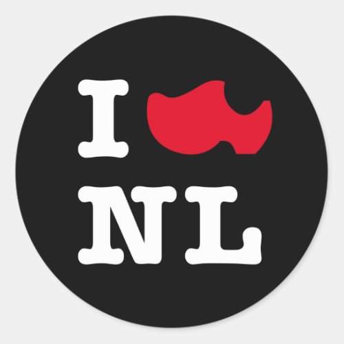 I love NL I love Holland Classic Round Sticker