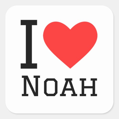 I love Noah  Square Sticker