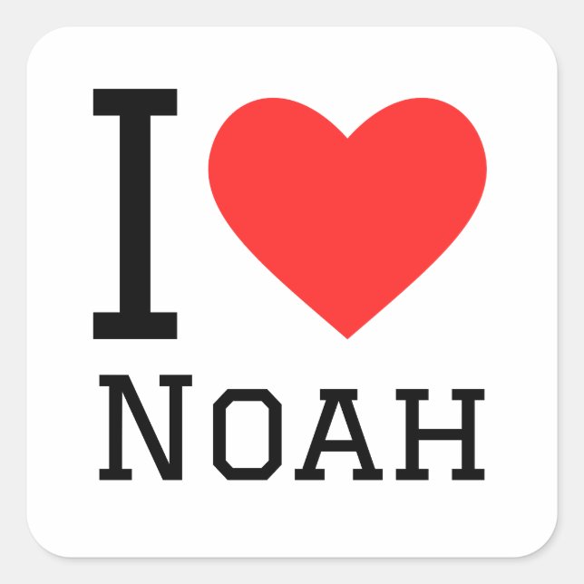 I love Noah  Square Sticker (Front)