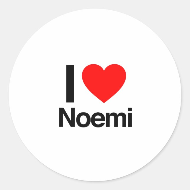 i love noemi classic round sticker (Front)