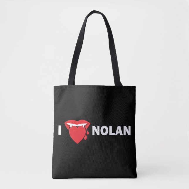 I Love Nolan Tote (Dark) (Front)