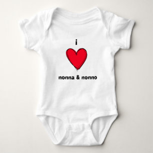 i love nonna and nonno grandma and grandpa baby baby bodysuit