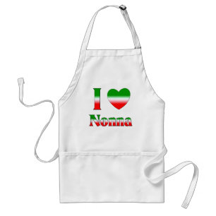 I Love Nonna (Italian Grandmother) Adult Apron