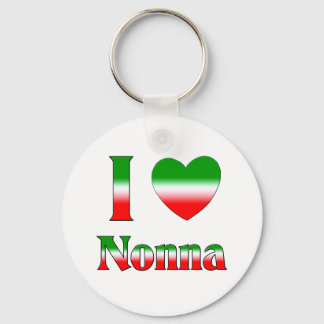 I Love Nonna (Italian Grandmother) Keychain