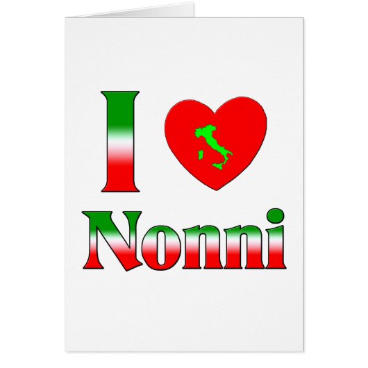 I Love Nonni Cards (Front)