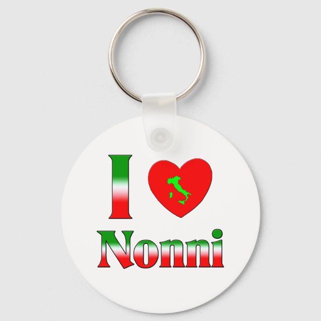 I  Love Nonni Keychain (Front)