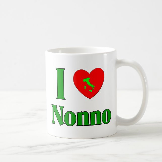 I Love Nonno (Italian Grandfather) Coffee Mug (Right)