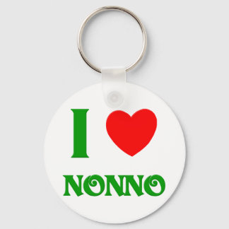 I Love Nonno (Italian Grandfather) Keychain
