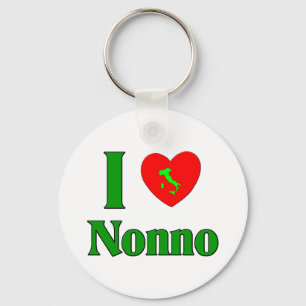 I Love Nonno (Italian Grandfather) Keychain