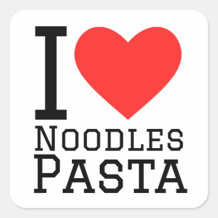 I love noodles pasta  square sticker