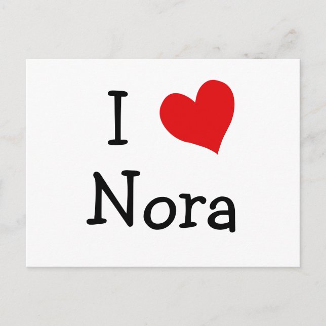 I Love Nora Postcard (Front)