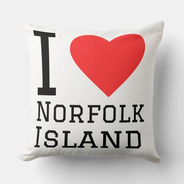 I love Norfolk Island  Throw Pillow (Front)