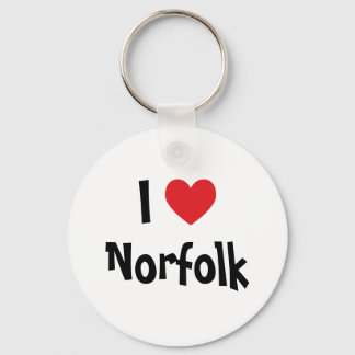 I Love Norfolk Keychain
