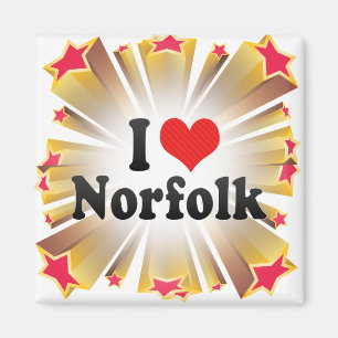I Love Norfolk Magnet