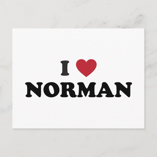 I Love Norman Oklahoma Postcard (Front)