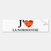 Crossed flags of Haute-Normandie & Seine-Maritime Bumper Sticker