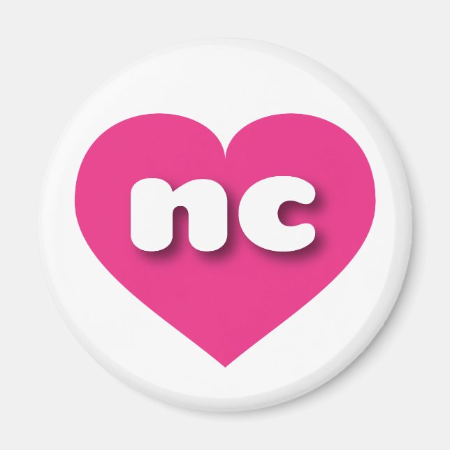 I love North Carolina - nc hot pink heart Magnet (Front)