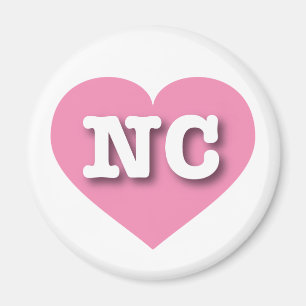 I love North Carolina - NC pink heart Magnet