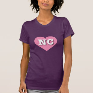 I love North Carolina - NC pink heart T-Shirt