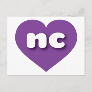 I love North Carolina - nc purple heart Postcard