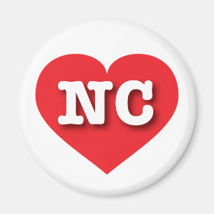 I love North Carolina - NC red heart Magnet