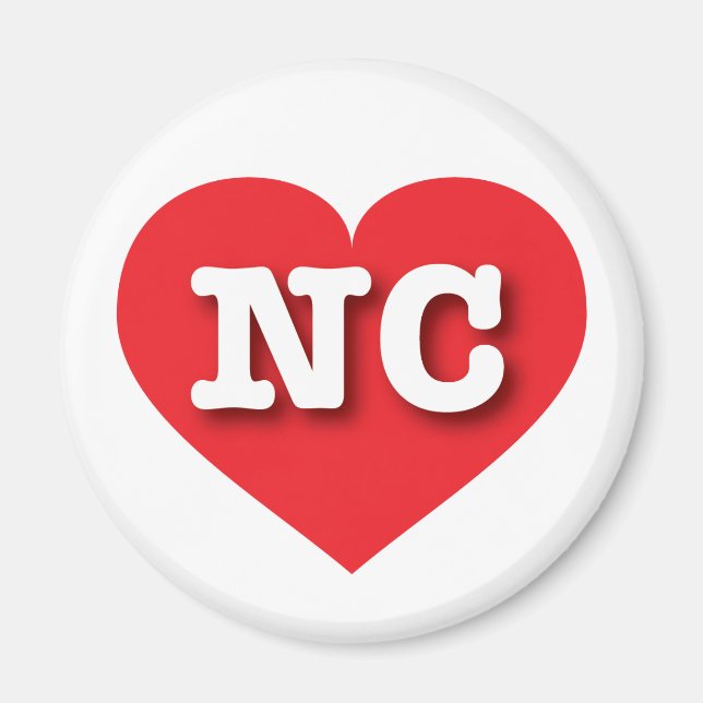 I love North Carolina - NC red heart Magnet (Front)