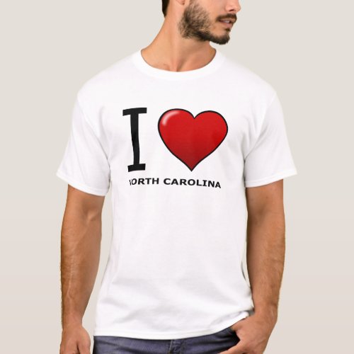 I LOVE NORTH CAROLINA T_Shirt