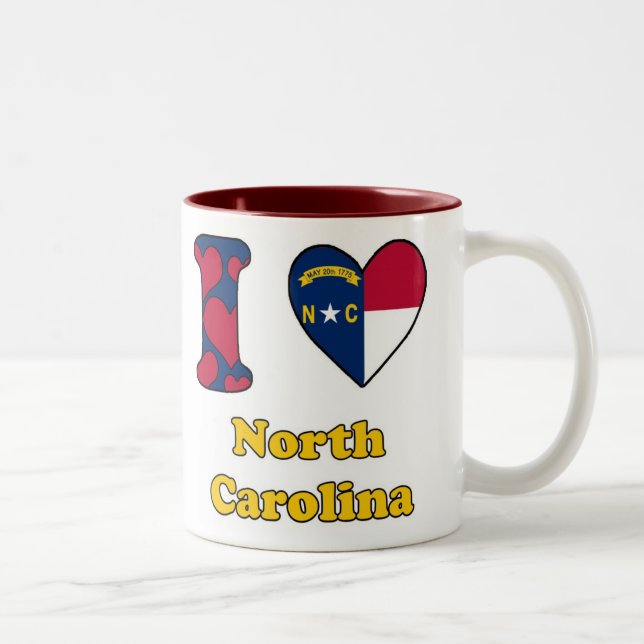 I love North Carolina Two-Tone Coffee Mug (Right)