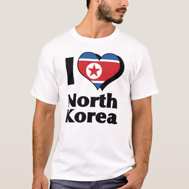 I Love North Korea Flag Shirt (Front)