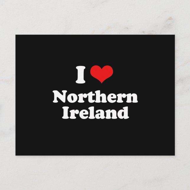 I Love Northern Ireland Tshirt Postcard (Front)
