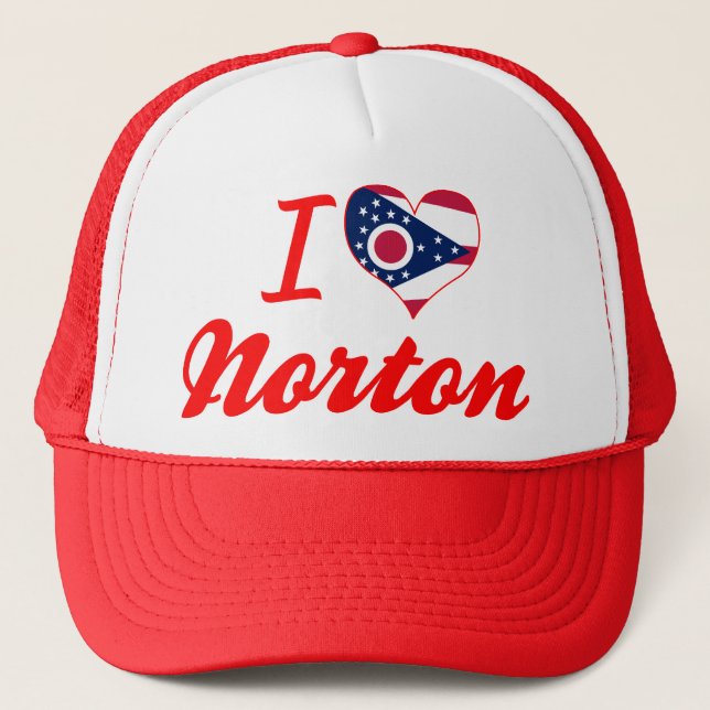 I Love Norton, Ohio Trucker Hat (Front)