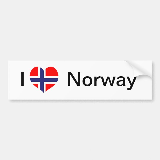 I love Norway Bumper Sticker (Front)