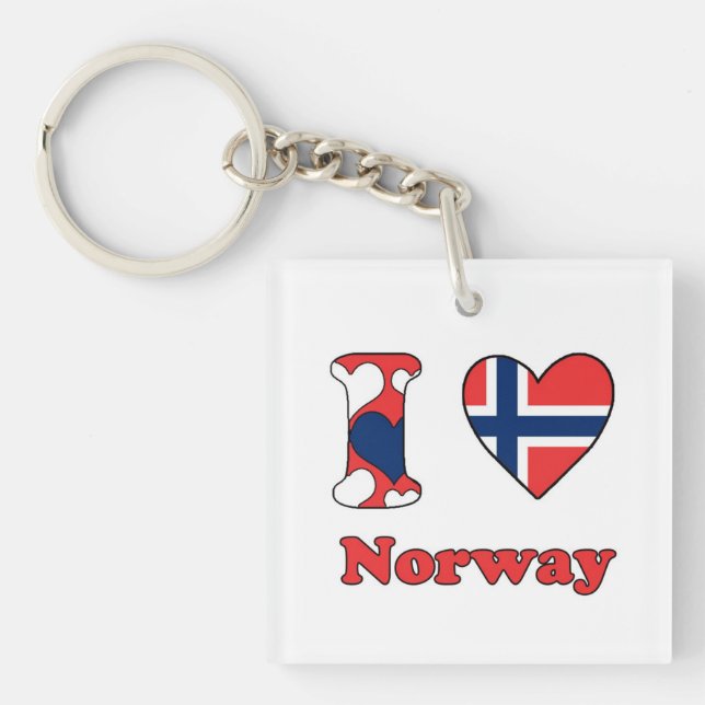 I love Norway Keychain (Front)