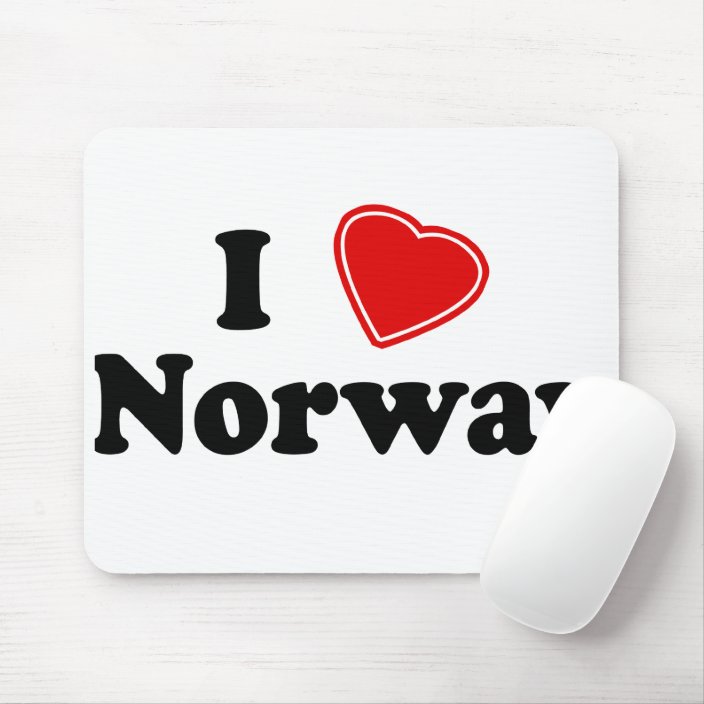 I Love Norway Mouse Pad