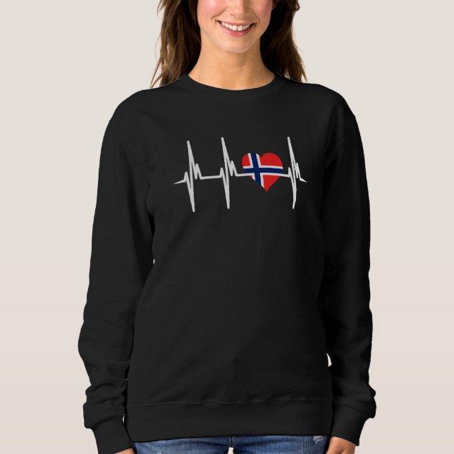 I Love Norway Souvenirs Travel Artwork Norwegian F Sweatshirt (Front)