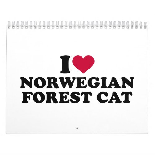 I love Norwegian Forest cat Calendar