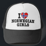I Love Norwegian Girls Trucker Hat<br><div class="desc">I Heart Norwegian Girls</div>
