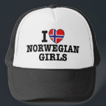 I Love Norwegian Girls Trucker Hat<br><div class="desc">I Heart Norwegian Girls</div>
