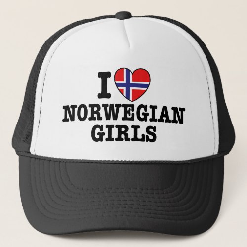 I Love Norwegian Girls Trucker Hat
