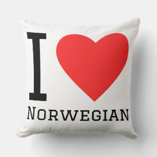 I love Norwegian Throw Pillow