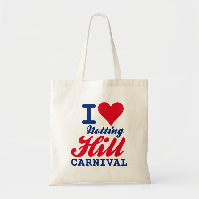I LOVE NOTTING HILL CARNIVAL TOTE BAG (Front)
