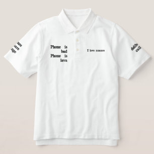 I love nuance embroidered polo shirt