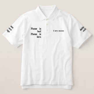 I love nuance embroidered polo shirt
