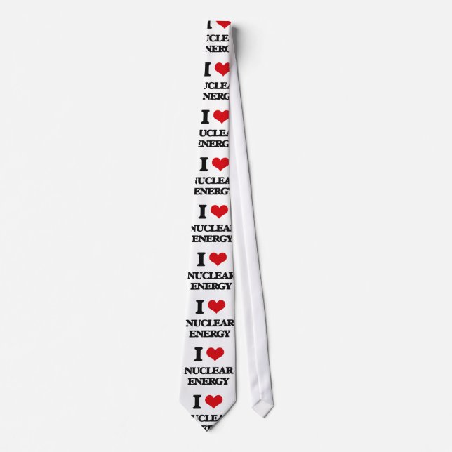 I Love Nuclear Energy Neck Tie (Front)