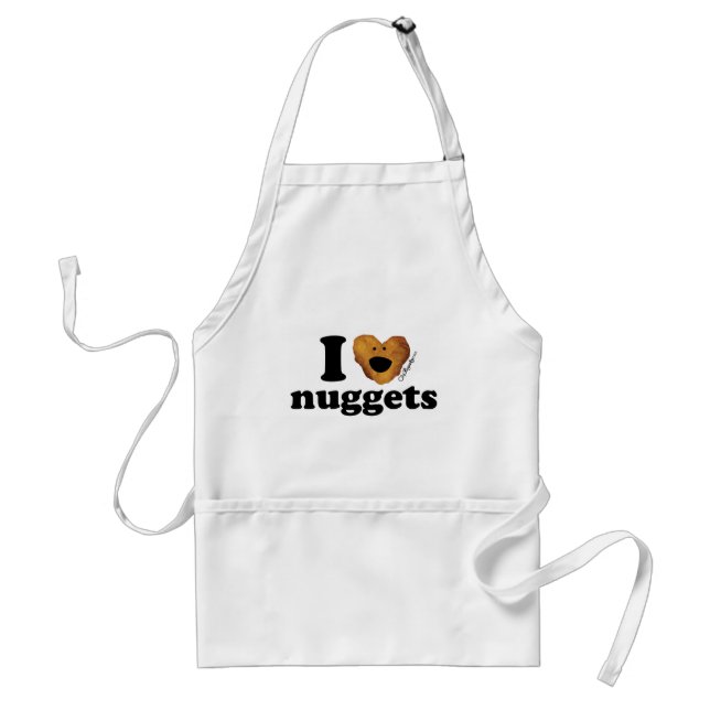 I love nuggets adult apron (Front)