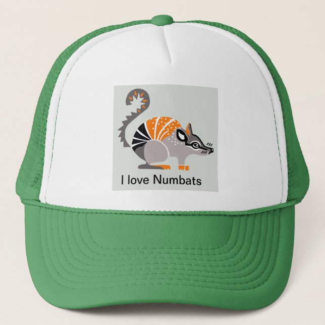 I love  NUMBATS  -Australia - wildlife Trucker Hat (Front)